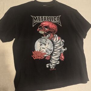 Vintage Men’s METALLICA TOUR 2004 Black Cotton Rock Band T Shirt Size XL